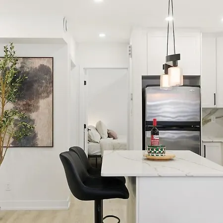 New Modern 1br Basement Near Downtown Free Parking Apartment *
